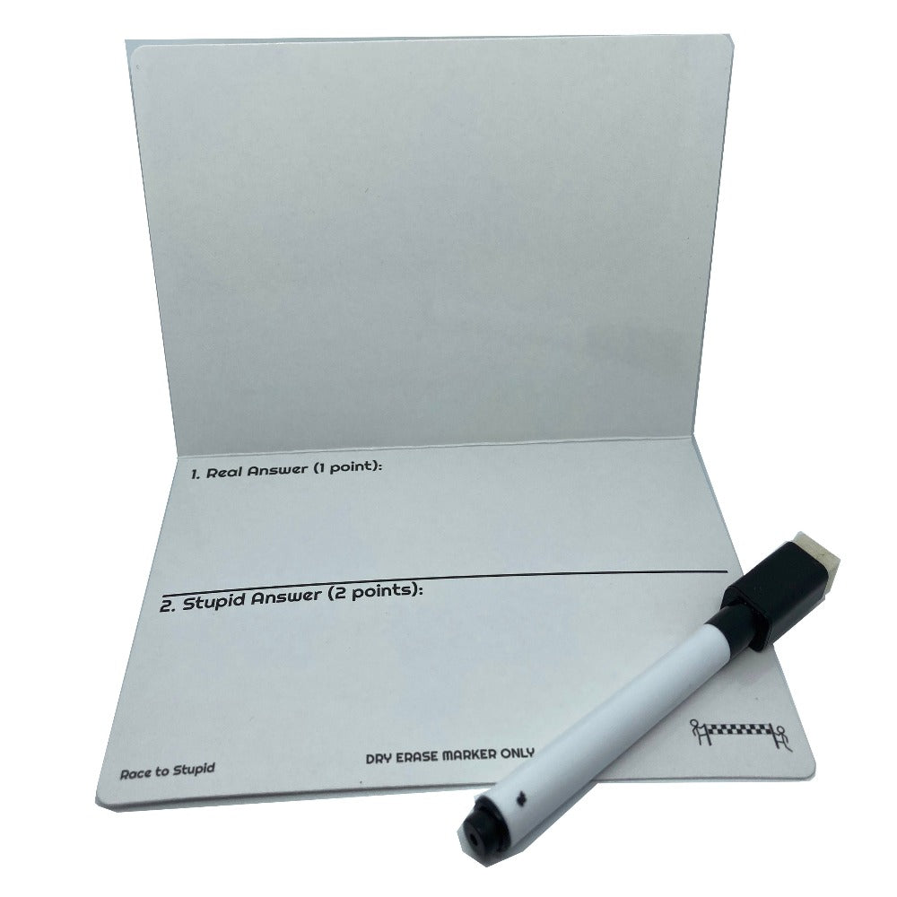 Race to Stupid : Extra Answer Cards & Dry Erase Markers