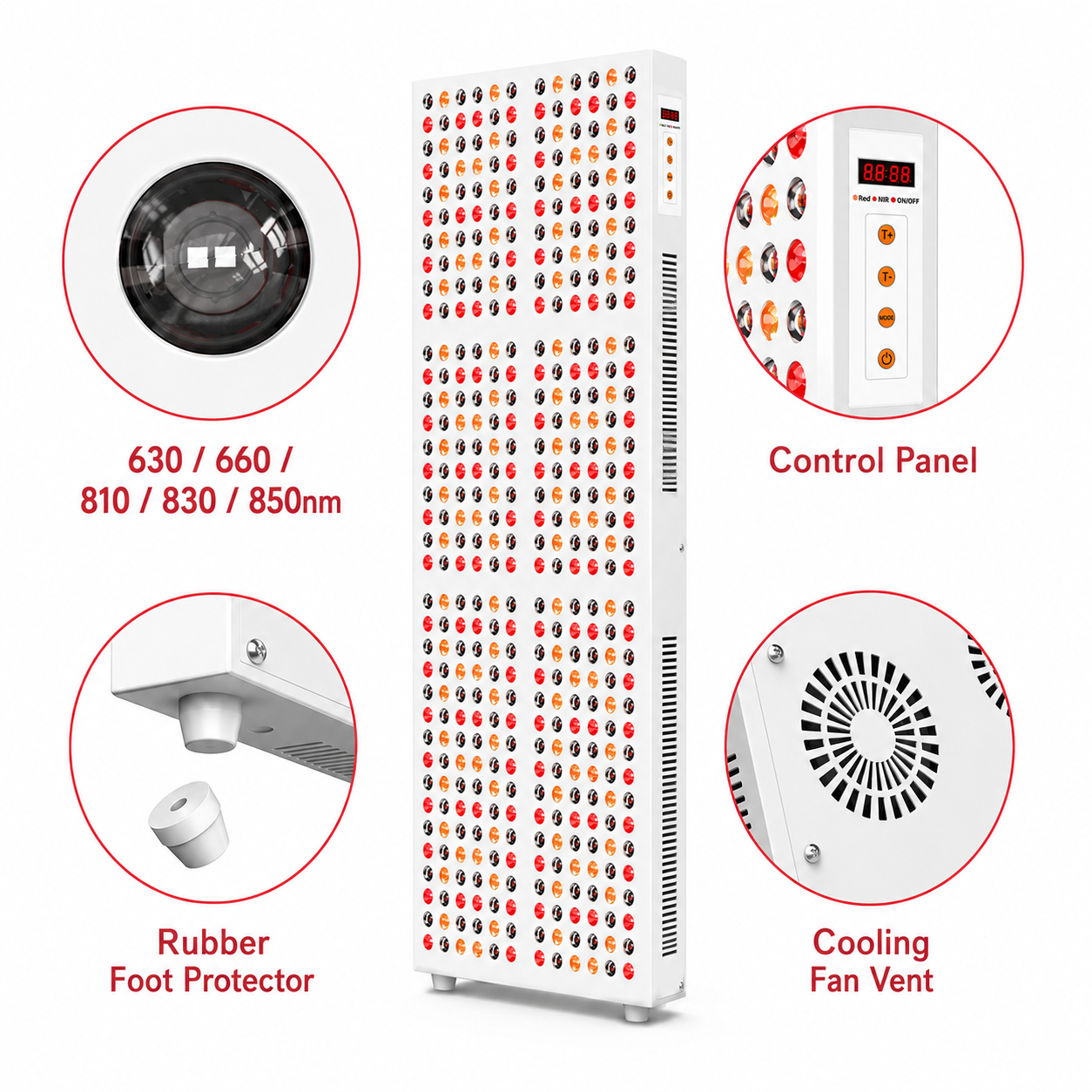 Red Light Therapy & Near Infrared Light Therapy Panel, Full Body, 2400W