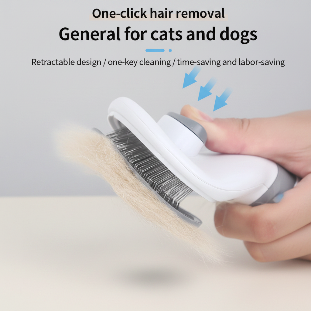 Self-Cleaning Slicker Brush