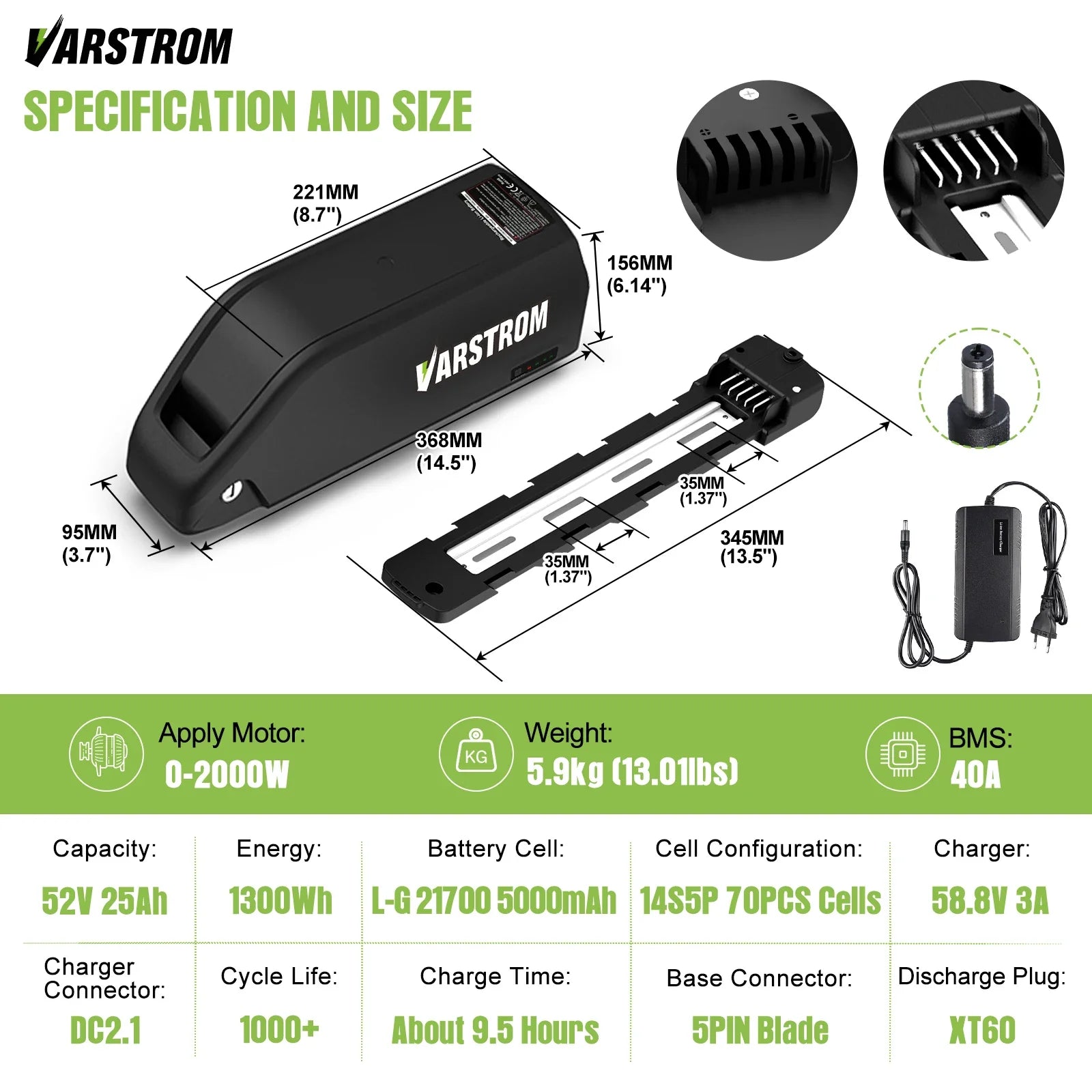 Hailong Max 48V 30Ah Ebike Battery Pack With 40A BMS