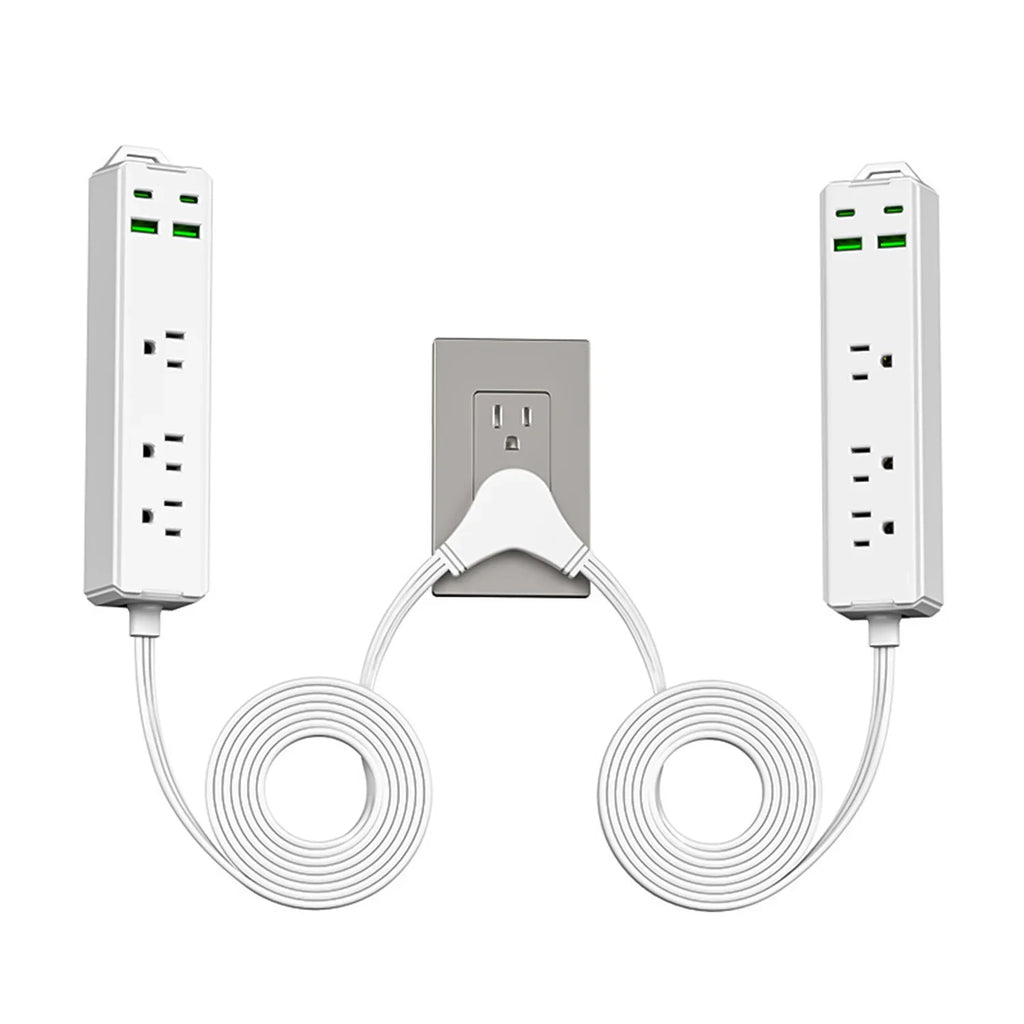 Multi Outlet Power Strip With USB Type C Ports Indoor