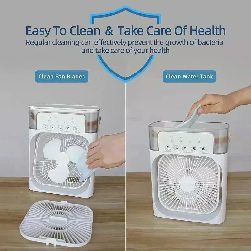 Kualool 3-In-1 Air Cooler Humidifier Portable Night Light