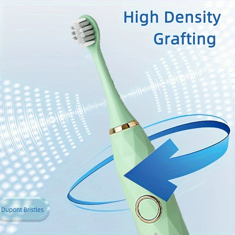 Electric Toothbrush Rotary Cleaning Waterproof With Timer USB Rechargeable