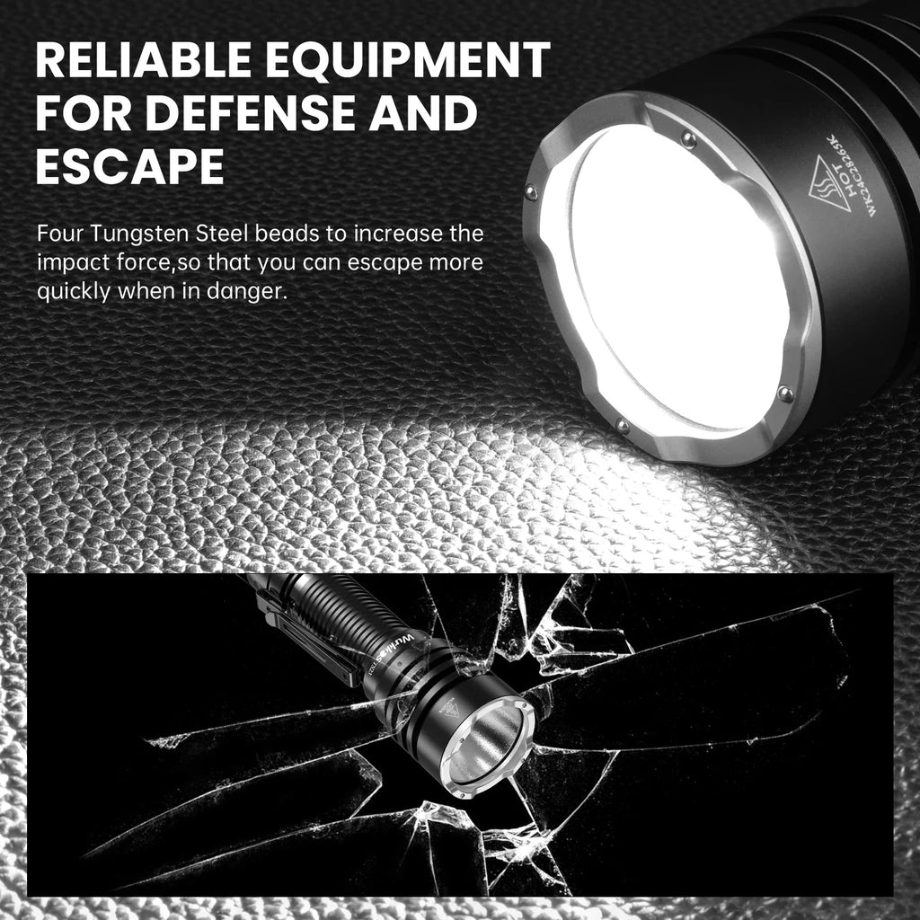 Wurkkos TS23 5000LM LED Flashlight XHP70 HI and 21700 Battery