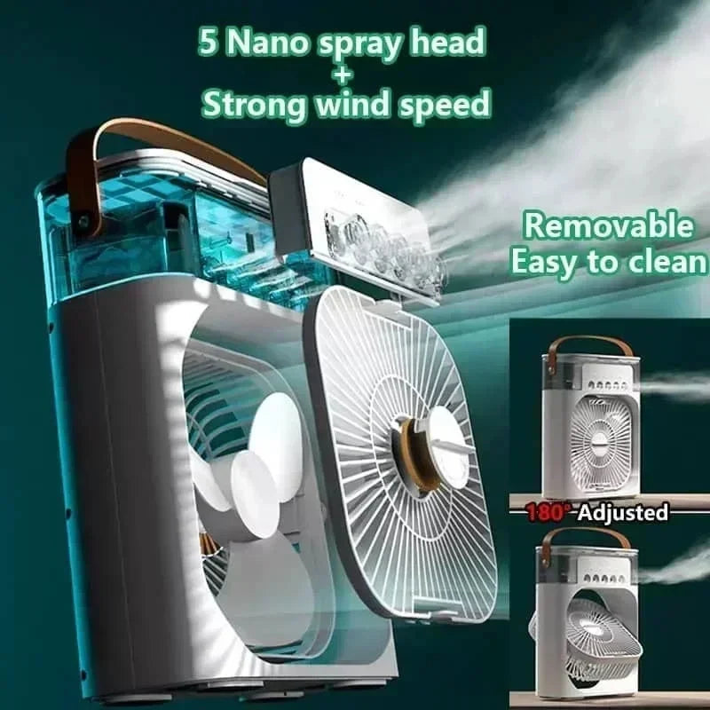 Kualool 3-In-1 Air Cooler Humidifier Portable Night Light
