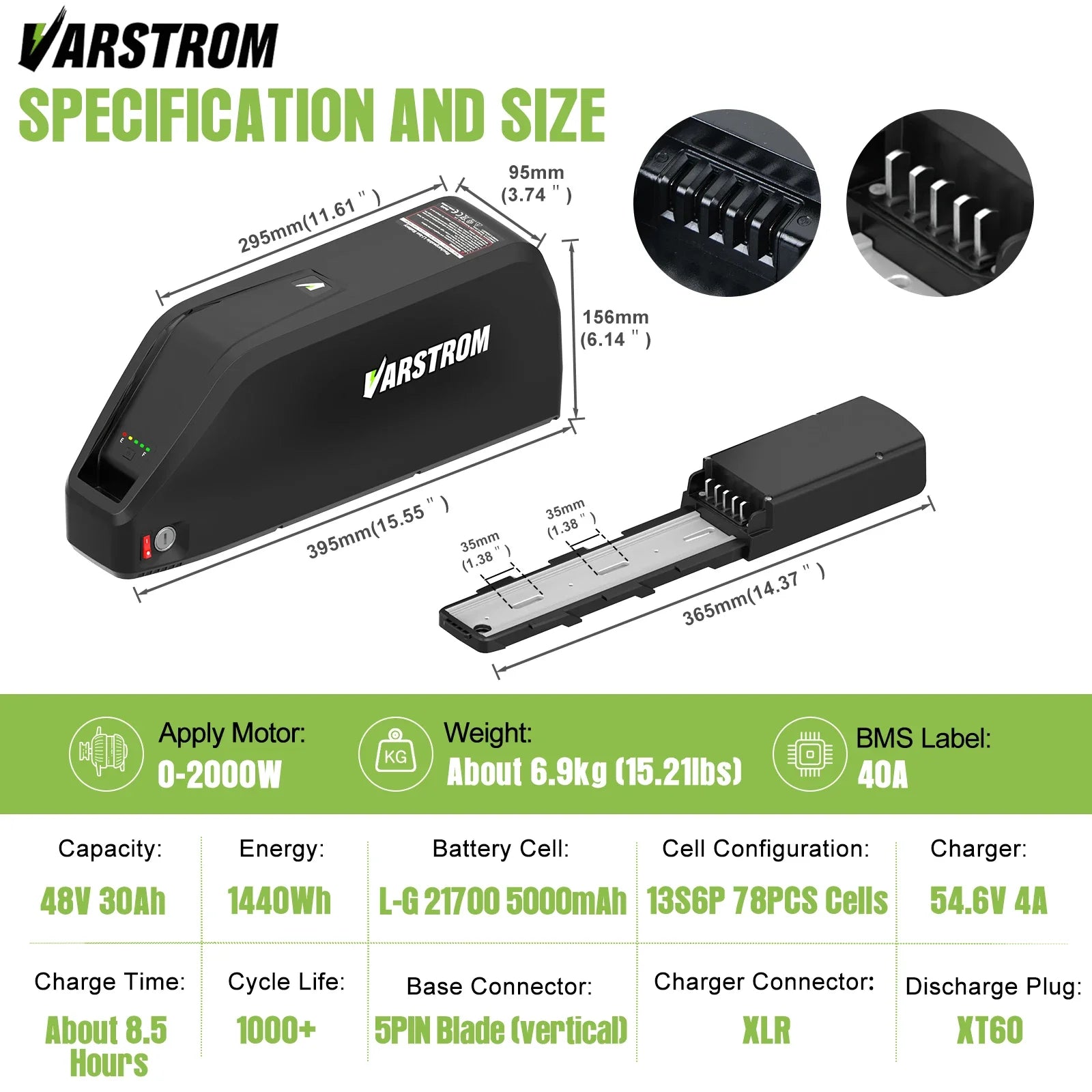 Hailong Max 48V 30Ah Ebike Battery Pack With 40A BMS