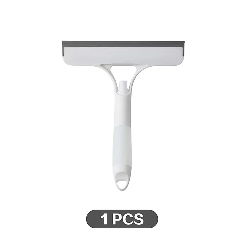 3-In-1 Multifunctional Window Squeegee Glass Wiper With Spray Bottle Scrubber