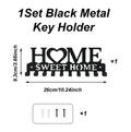Metal Wall Mount Key Holder With Ten Hooks Design Style