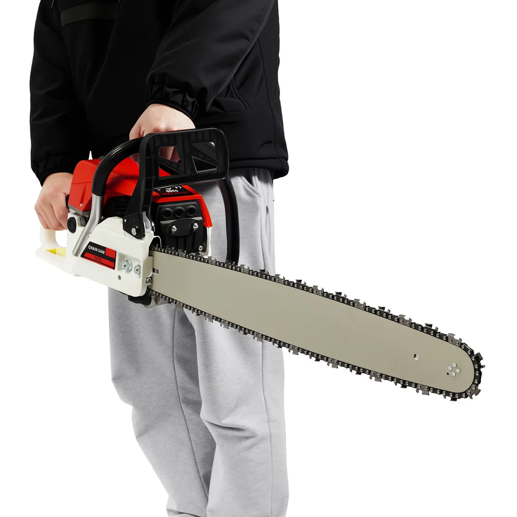 Gas Chainsaw 52cc Two-Stroke Portable Wood Cutting Tool