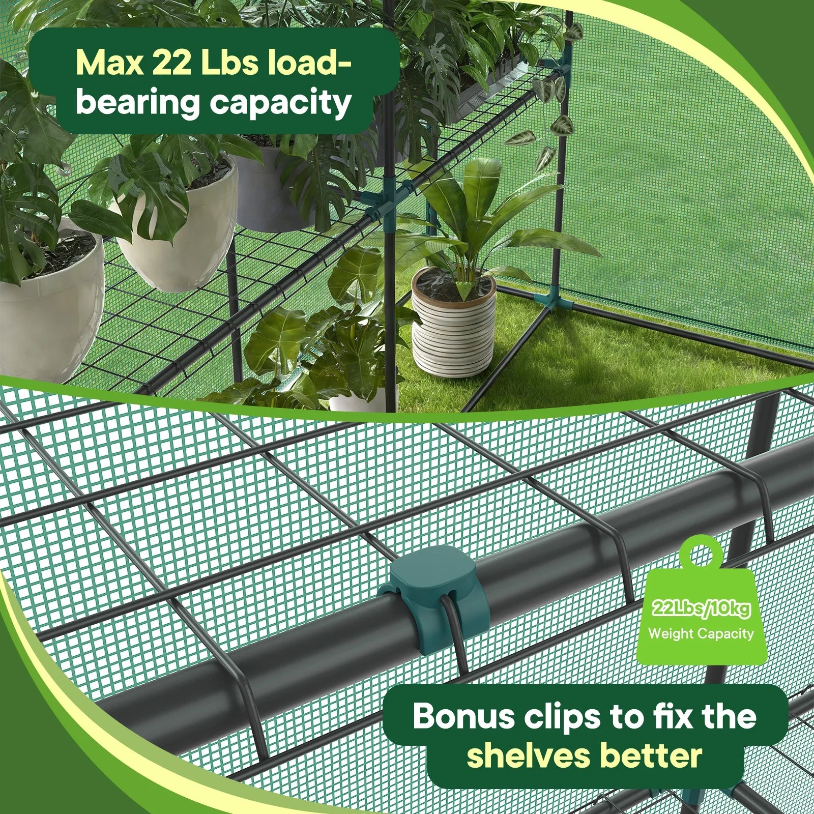 JHK Portable Walk In Greenhouse For Outdoor Plants