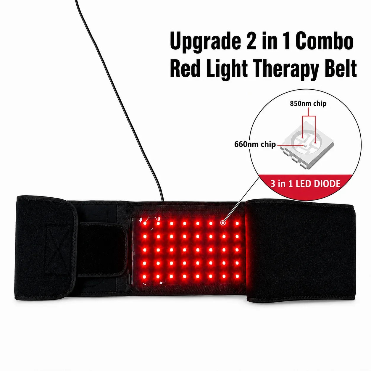 Red Light Therapy Belt 660nm 850nm Near Infrared For Muscle Relief