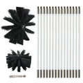 Dryer Vent Cleaning Kit With Flexible Rods And Chimney Brush