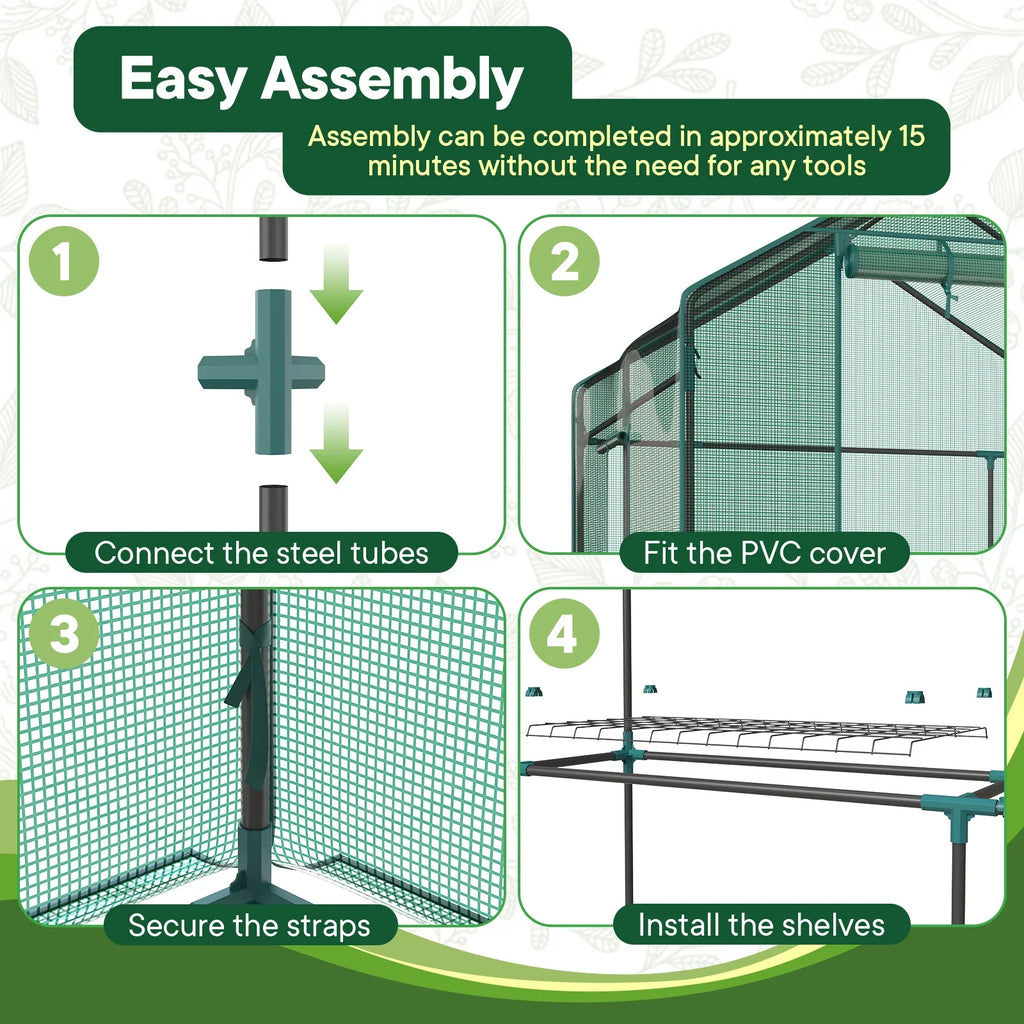 JHK Portable Walk In Greenhouse For Outdoor Plants