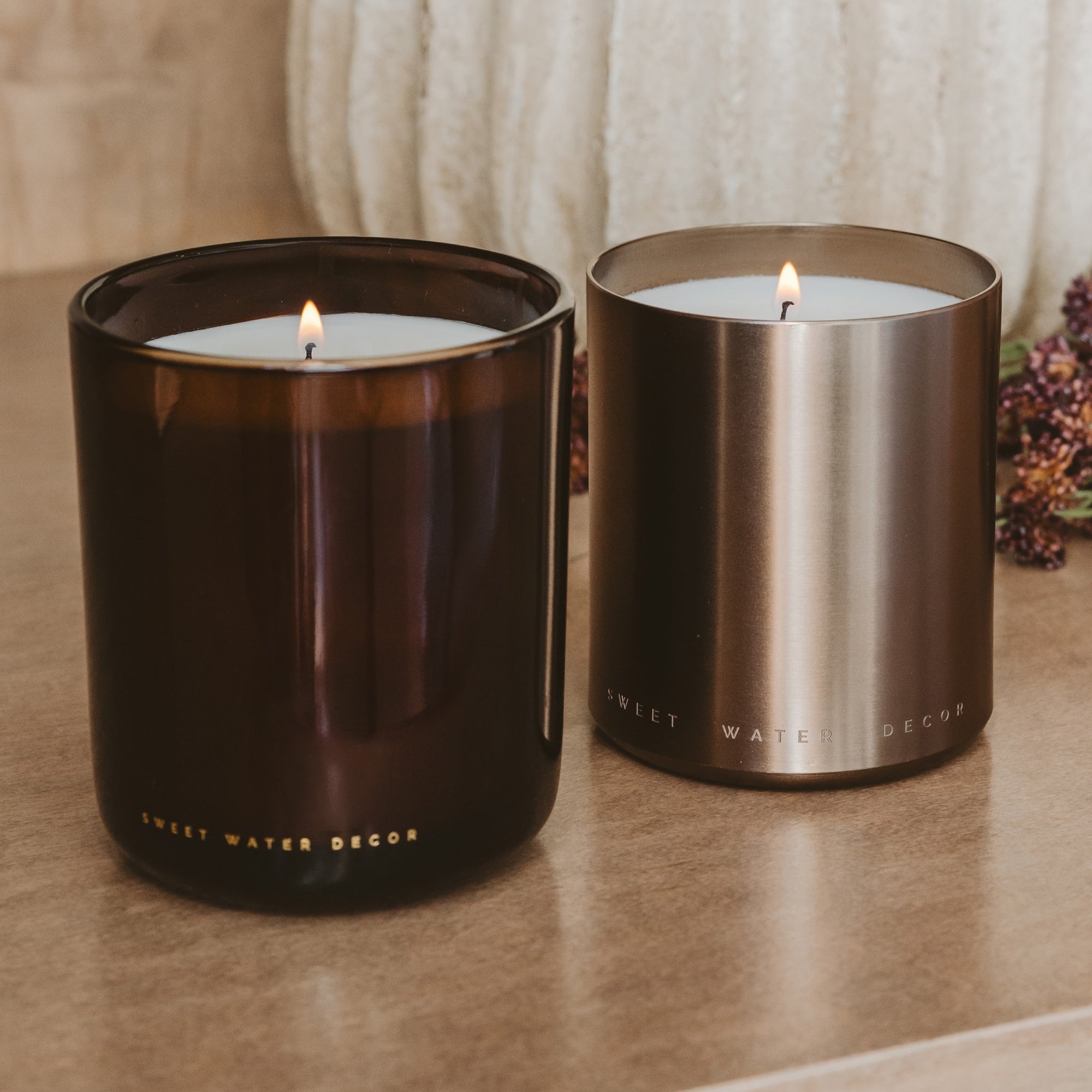 Farmhouse Soy Candle - Boxed Amber Tinted Glass Jar - 12 oz