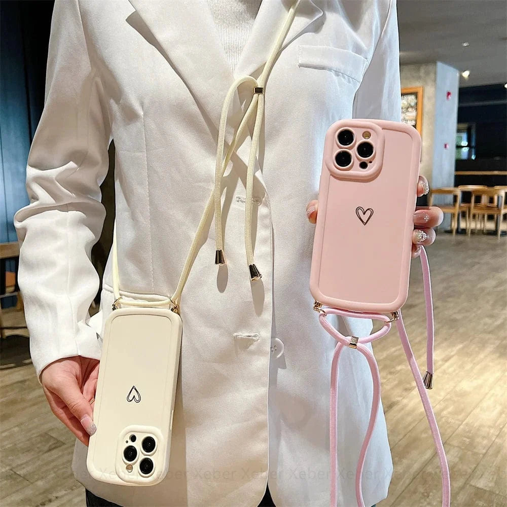 HeartLink Crossbody iPhone Case