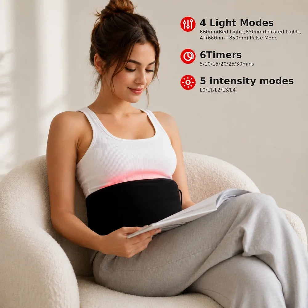 Red Light Therapy Belt 660nm 850nm Near Infrared For Muscle Relief