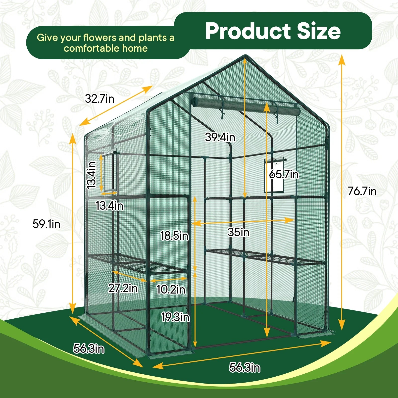 JHK Portable Walk In Greenhouse For Outdoor Plants