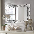 Venetian Art Mirror With Beveled Glass Edge For Living Room