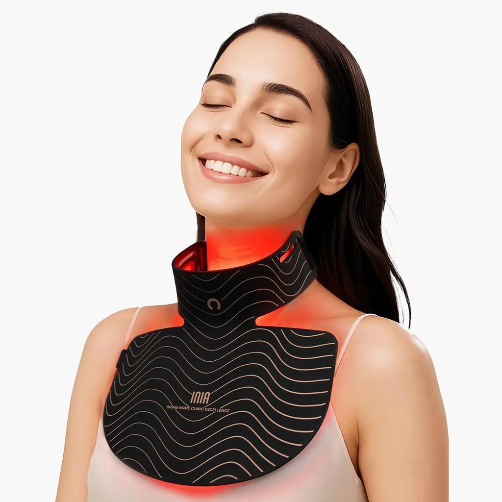 Red Light Therapy Mask Neck Decollete 850nm NIR Anti Aging Three Light Modes