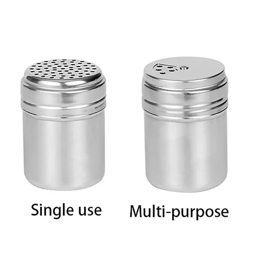 Stainless Steel Spice Jar With Rotating Cover Salt Sugar Shaker
