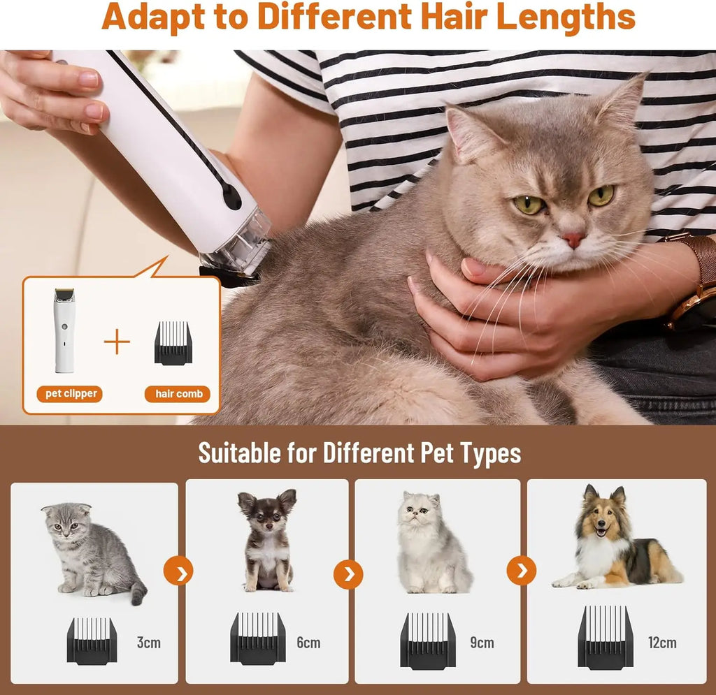 Dog Grooming Kit With Dryer And Hair Vacuum LED Display