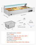 SucceBuy Commercial Food Warmer Stainless Steel Buffet With Glass Cover