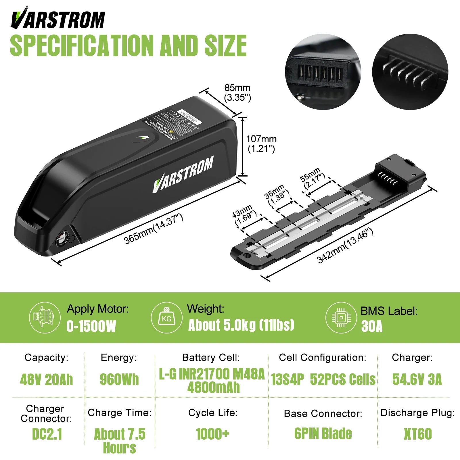 Hailong Max 48V 30Ah Ebike Battery Pack With 40A BMS