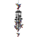 Lucky Wind Chime Garden Decor With Gradient Bird Ornament