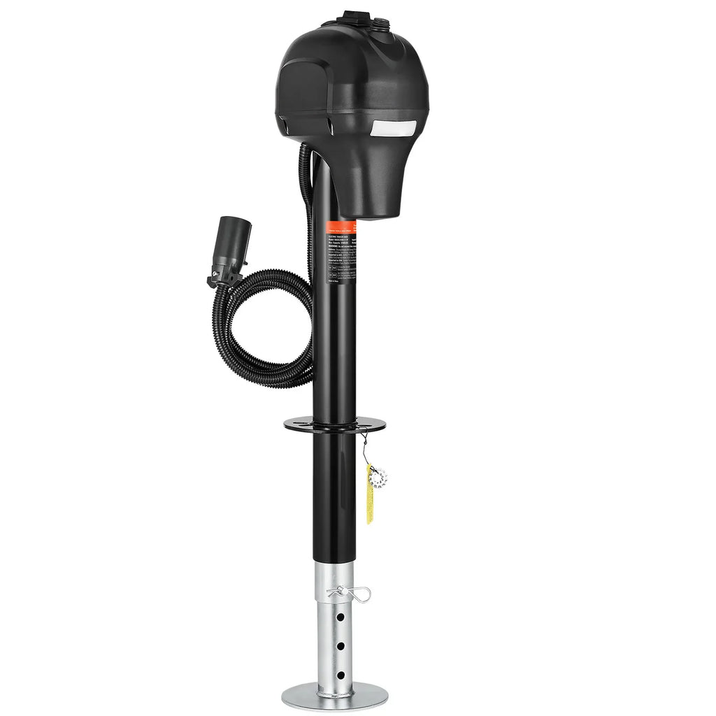 SucceBuy 12V Electric Trailer Jack 7 Pin Connector Crank Handle Lift 5000 Lb