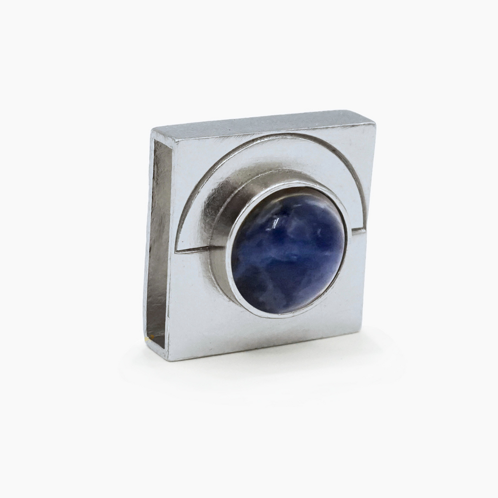Sodalite Moon Crystal Charm – Gold or Silver | DIPHDA