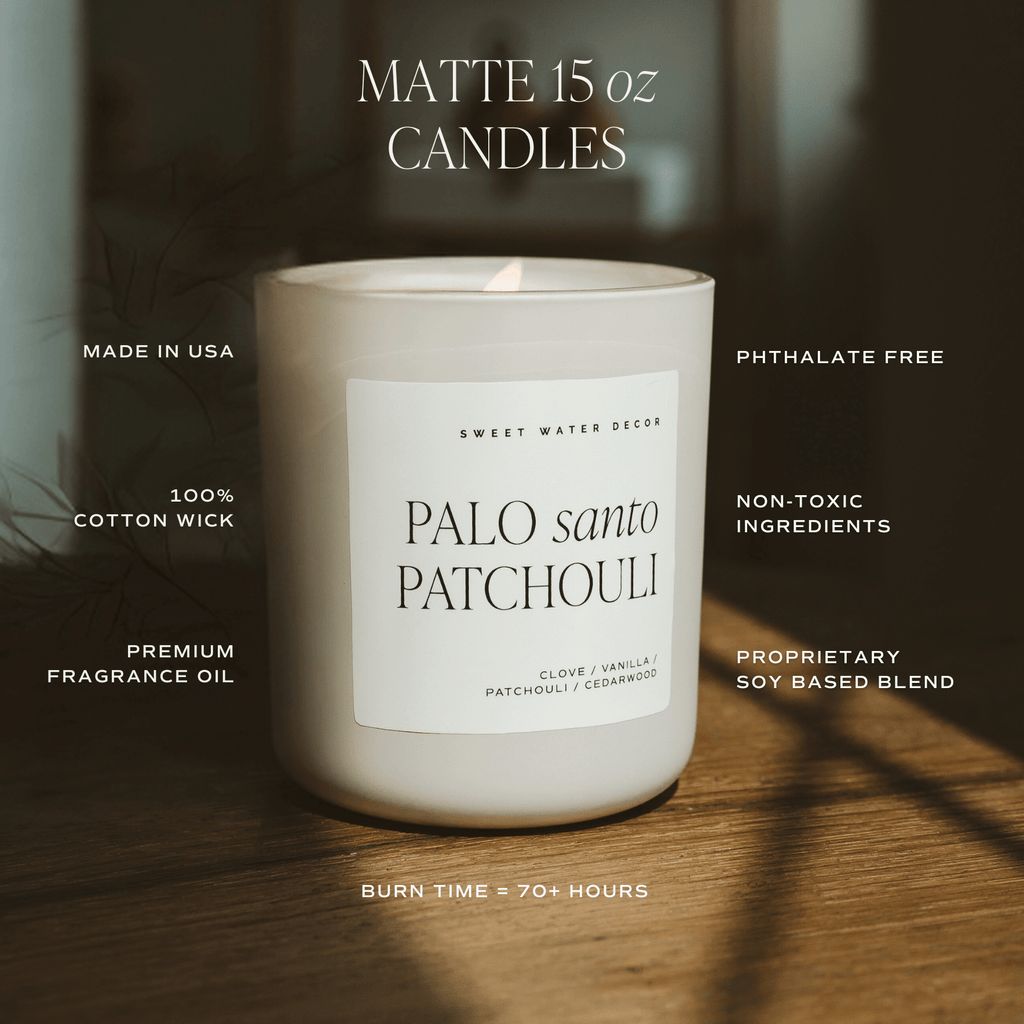 Love You Soy Candle - Red Matte Jar - 15 oz (Driftwood and Mahogany)