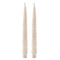 Cream Tree Taper Candles - Set of 2