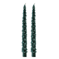 Green Tree Taper Candles - Set of 2