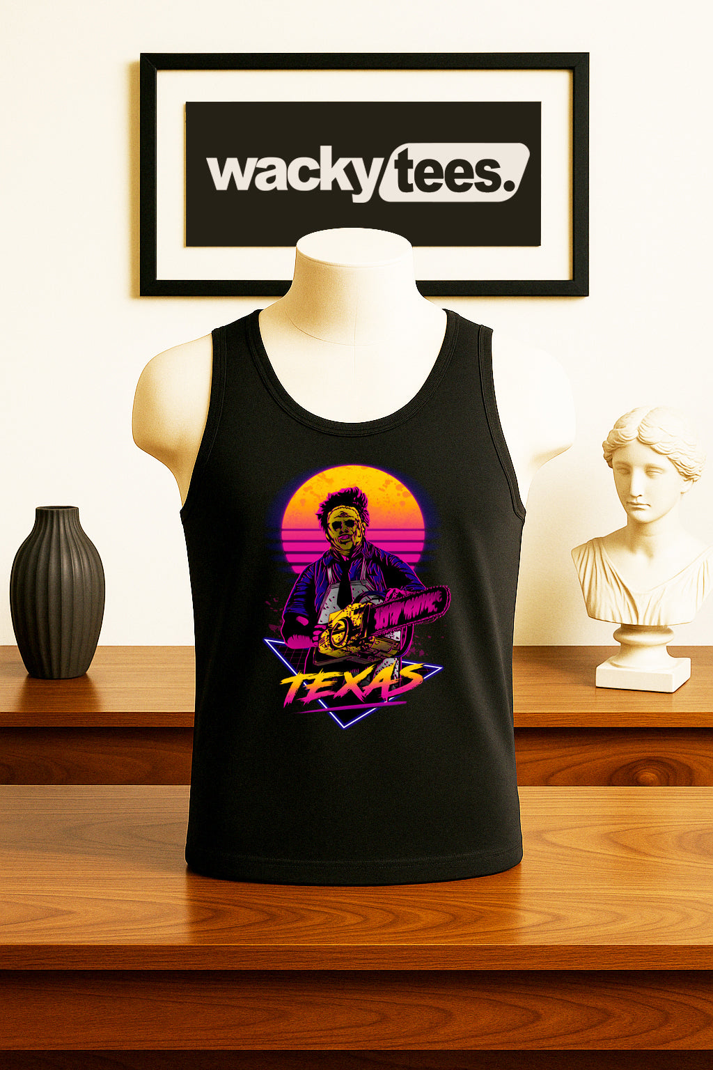 Texas Chainsaw Massacre 80s style Leatherface Horror Terror Halloween Graphic Tee Shirt