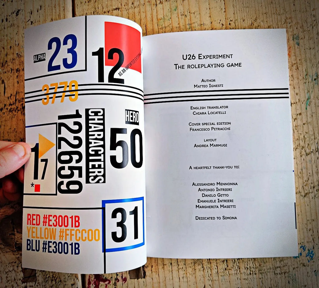 U26 Experiment (RPG  Book + PDF)