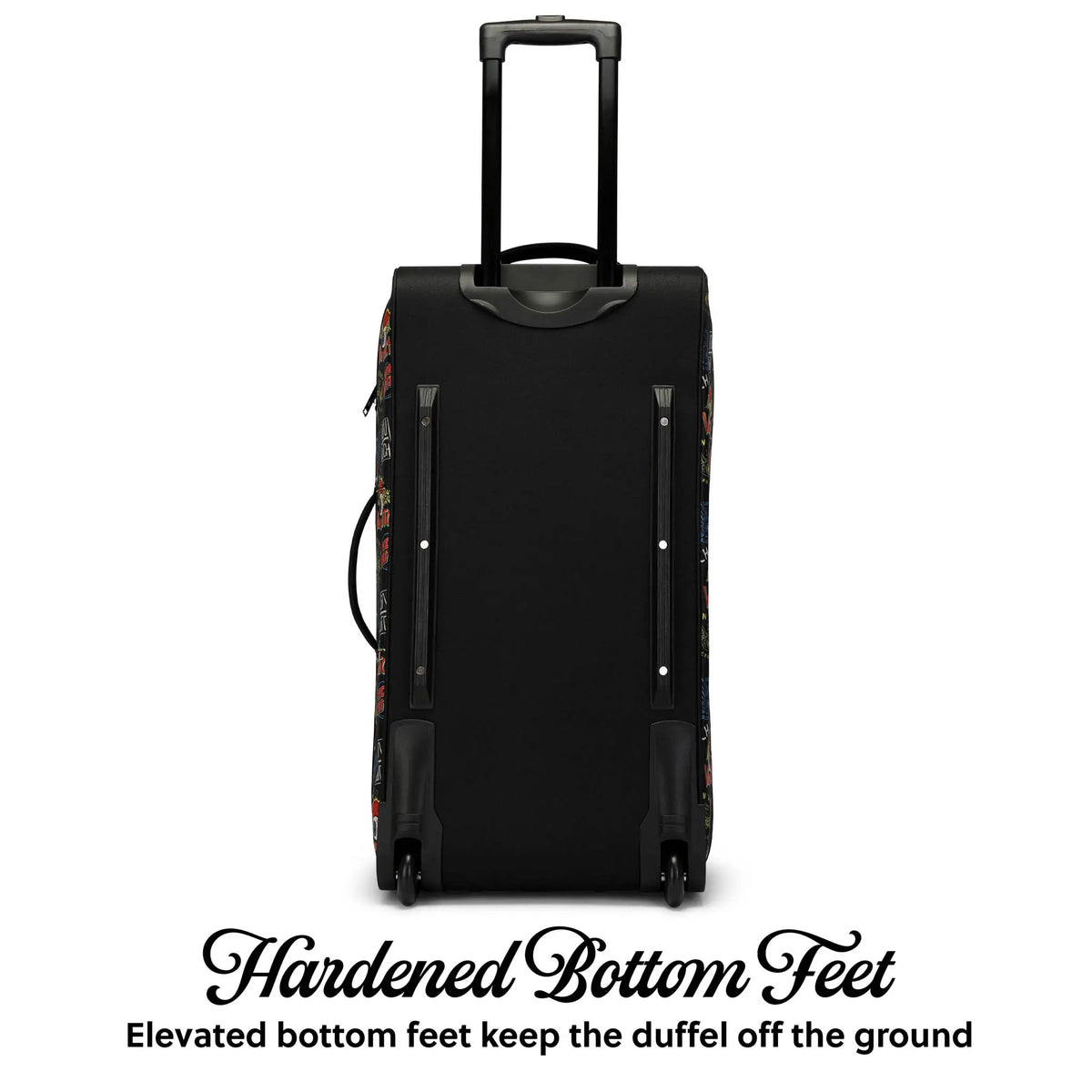 Jax Black 28" Checked Rolling Duffel