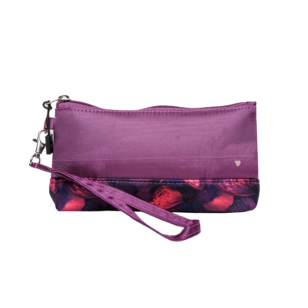 Butterfly Wings Wristlet with Removeable Strap