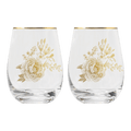Delft Stemless Wine Glass - Boxed Set of 2