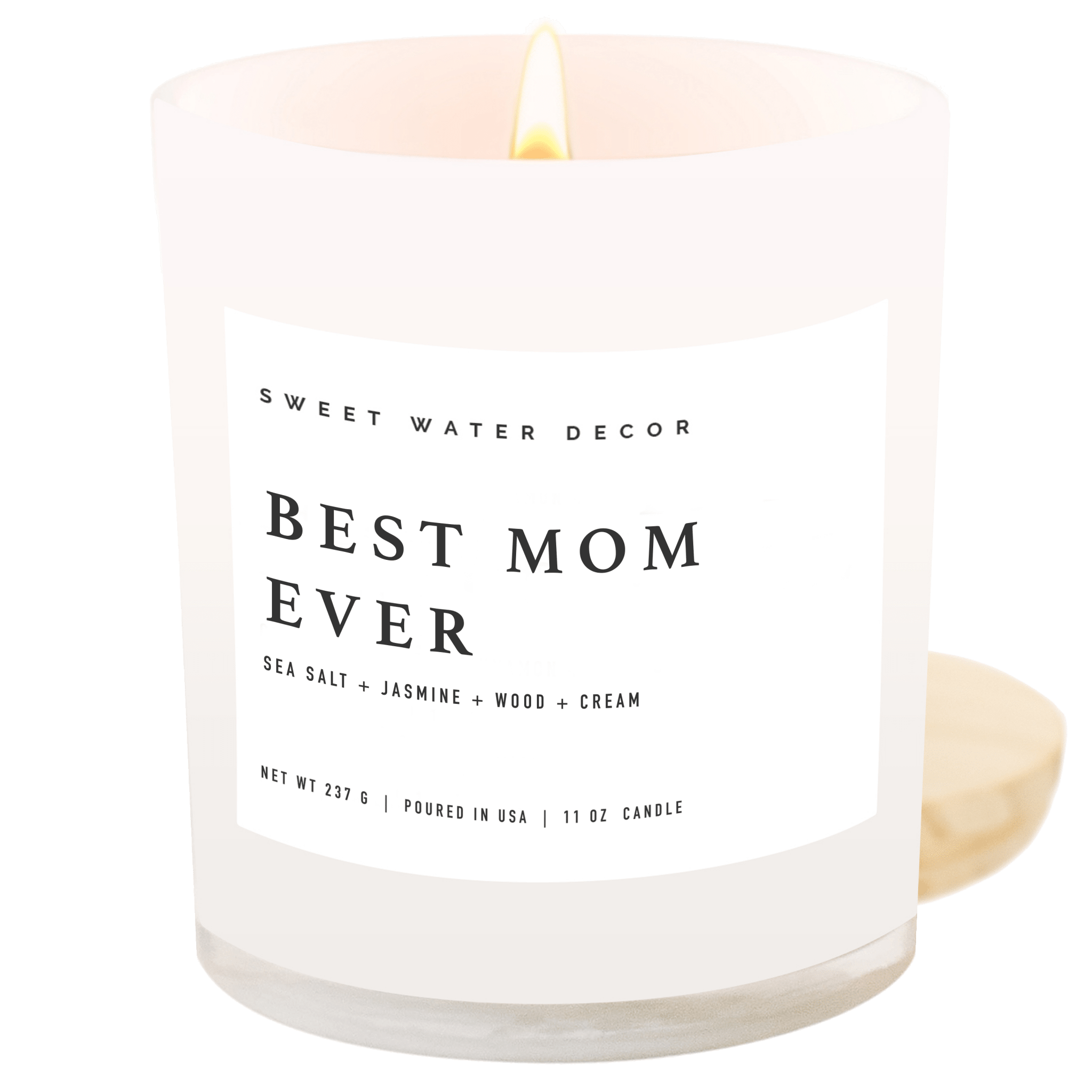 Best Mom Ever! Soy Candle - White Jar - 11 oz (Spa Day)