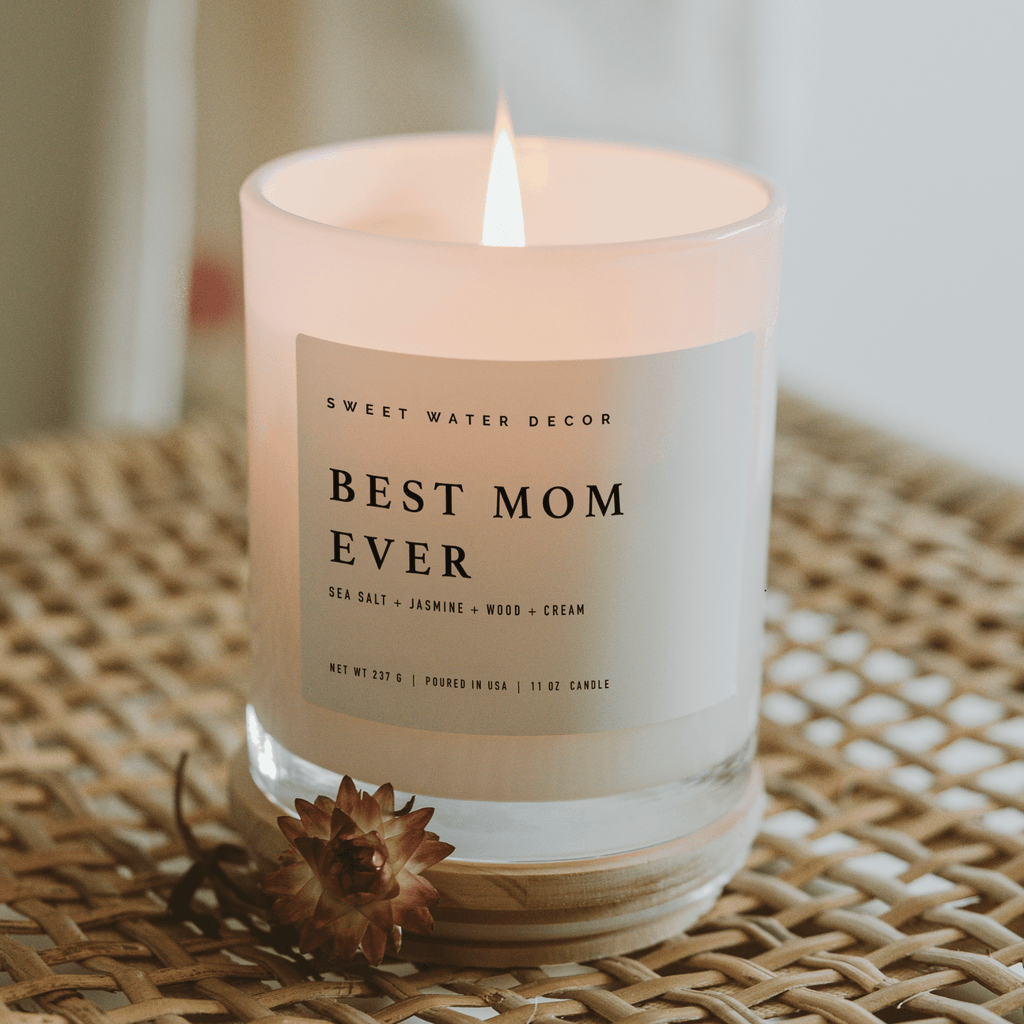 Best Mom Ever! Soy Candle - White Jar - 11 oz (Spa Day)