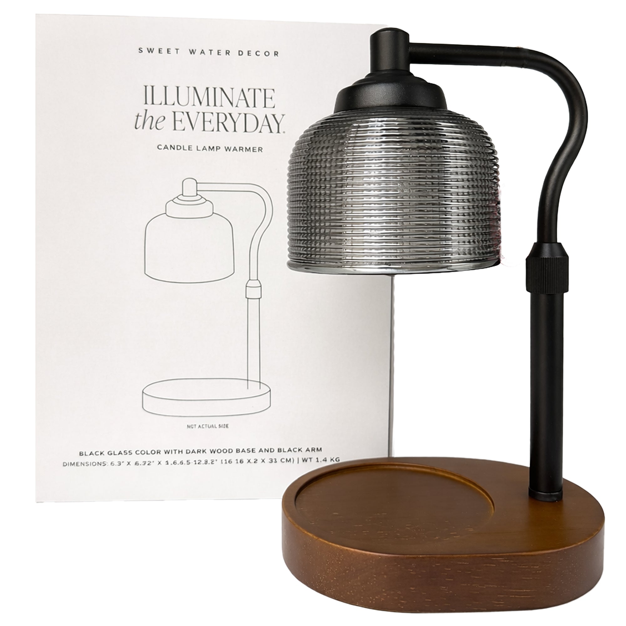 Candle Warmer Lamp with Wood Base