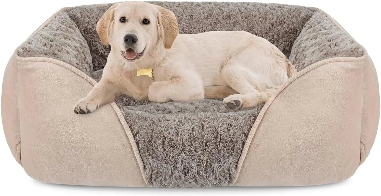Washable Orthopedic Dog Bed – Soft Calming Pet Sofa for Small to Large Dogs