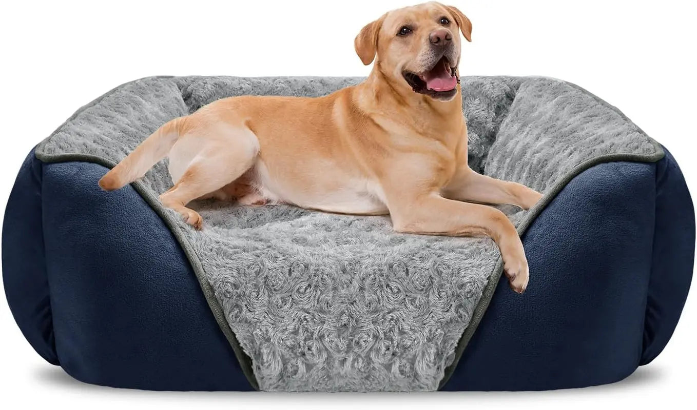 Washable Orthopedic Dog Bed – Soft Calming Pet Sofa for Small to Large Dogs