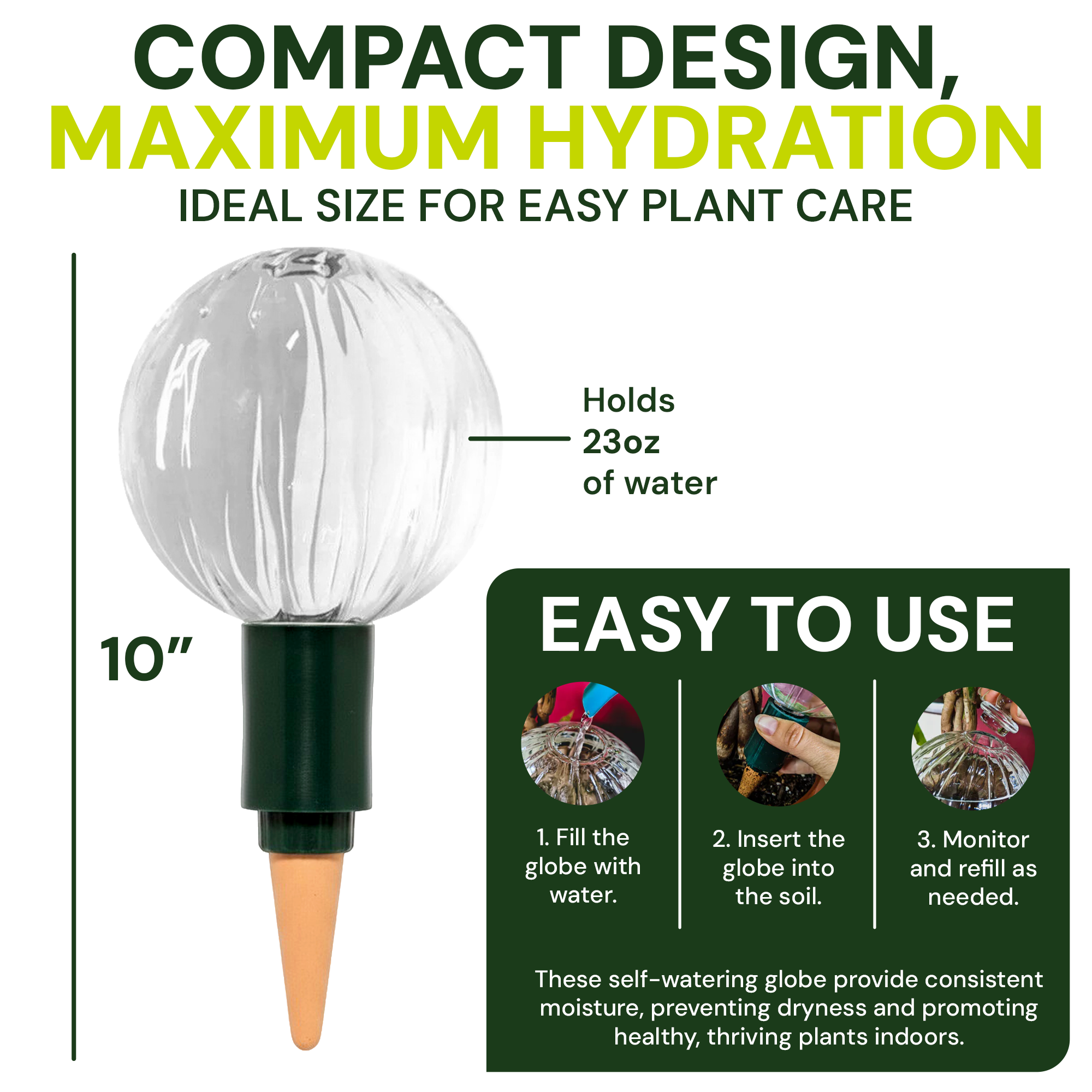Blumat Glass Plant Self Watering Globes