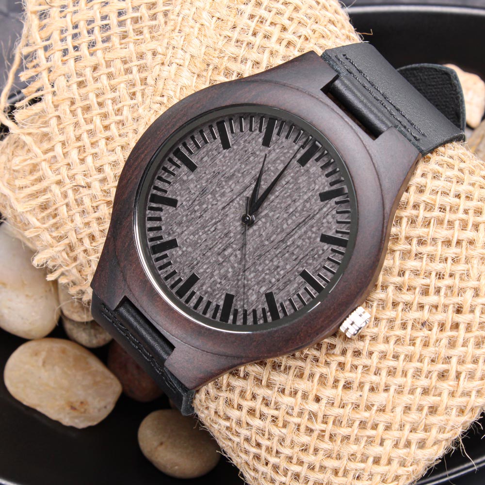 To My Dad Wood Watch Personalized Watch For Men Dad Birthday Gift From Daughter Or Son Engraved Wooden Watch