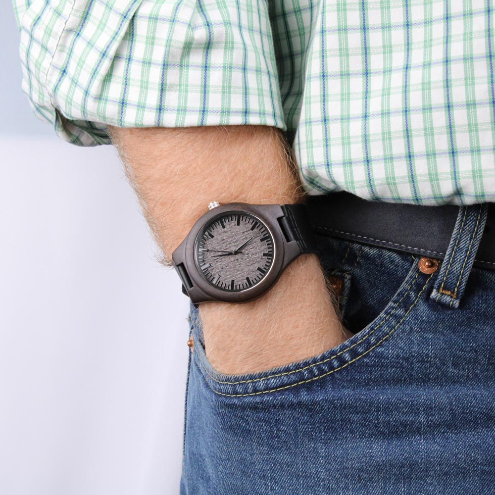 To My Dad Wood Watch Personalized Watch For Men Dad Birthday Gift From Daughter Or Son Engraved Wooden Watch