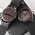 To My Dad Wood Watch Personalized Watch For Men Dad Birthday Gift From Daughter Or Son Engraved Wooden Watch