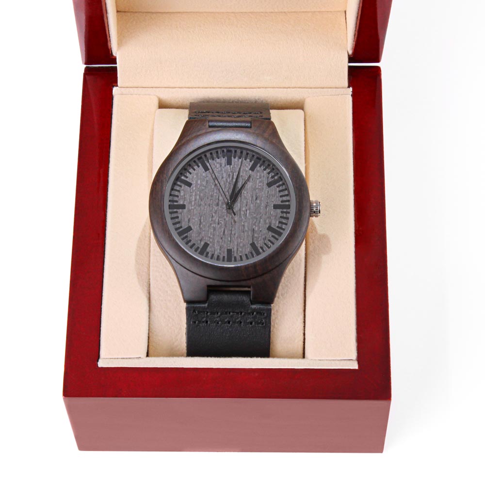 To My Husband Wood Watch For Men Husband Birthday Anniversary Gift Engraved Wooden Watch