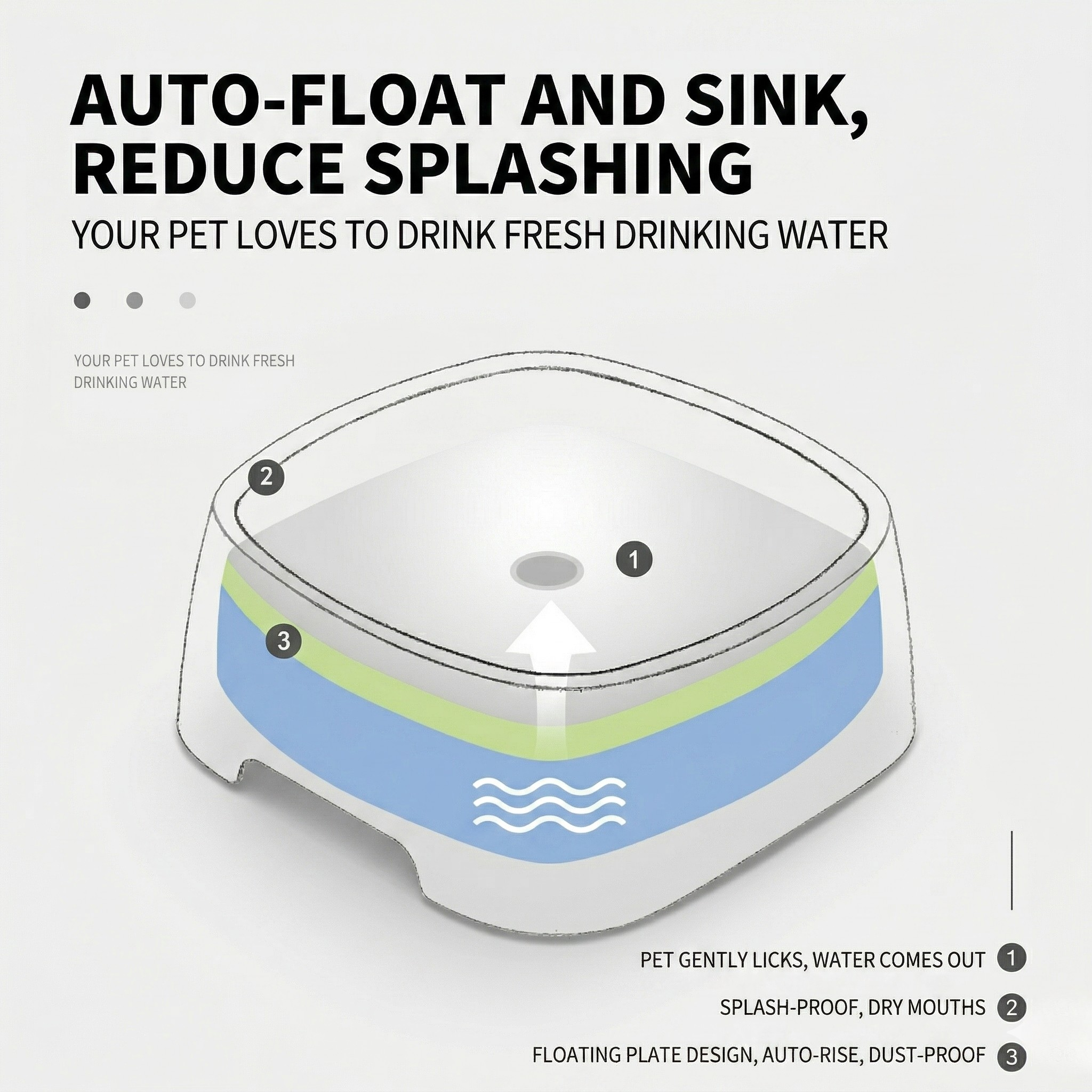 Floating Plate Water Feeder Bowl
