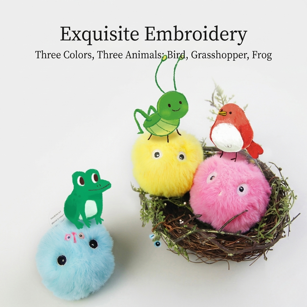 Plush Squeaker Balls (Pack of 3)